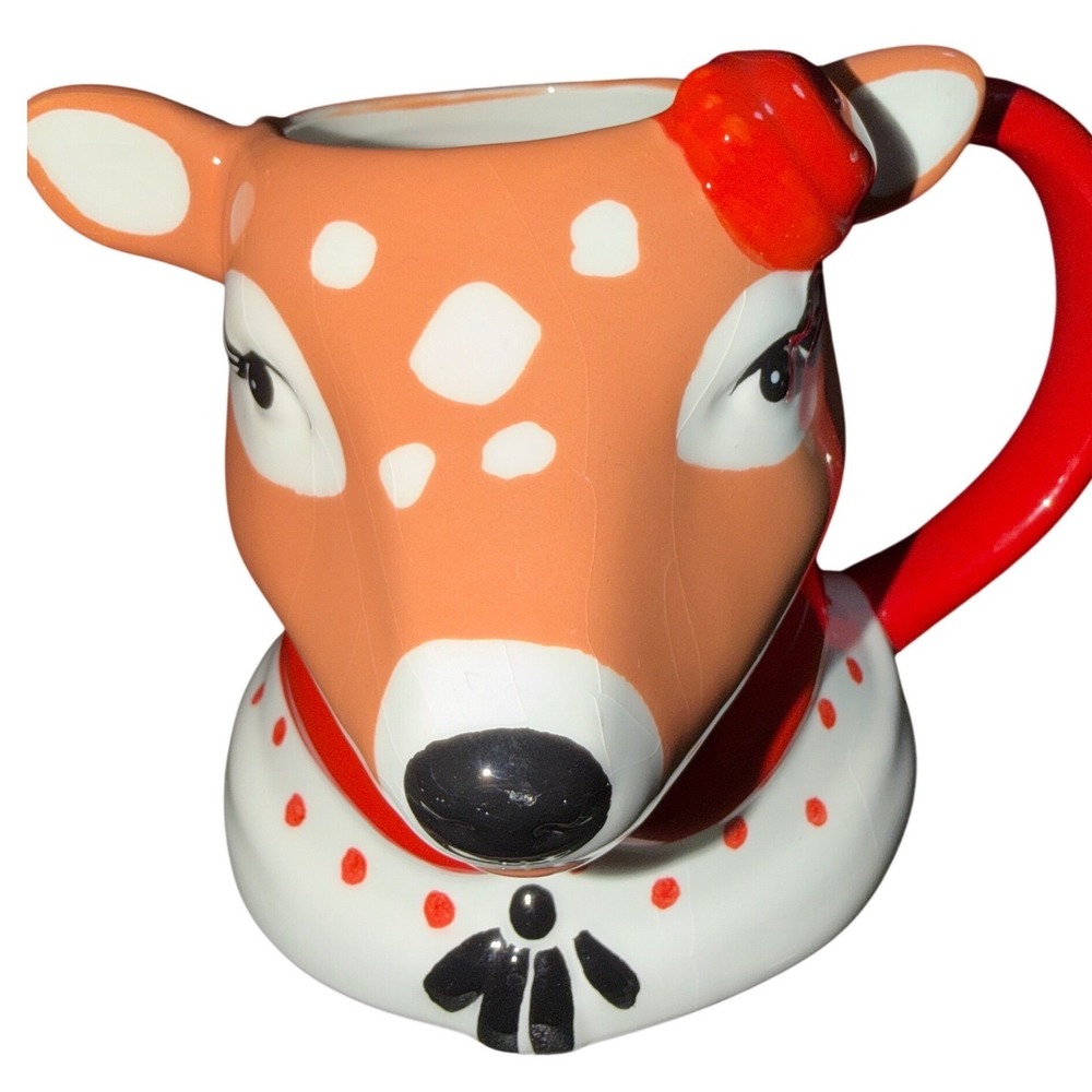 Threshold Reindeer Mug Christmas Holiday Orange Red‎ White Figural Deer